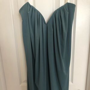 Strapless Teal Dress